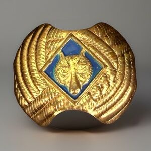 Vintage aged goldtone scarf clip